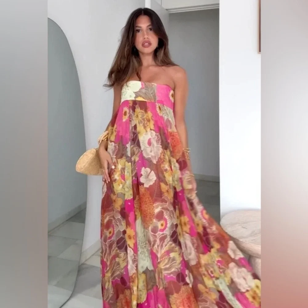 Zara ZW COLLECTION FLORAL PRINT DRESS_6